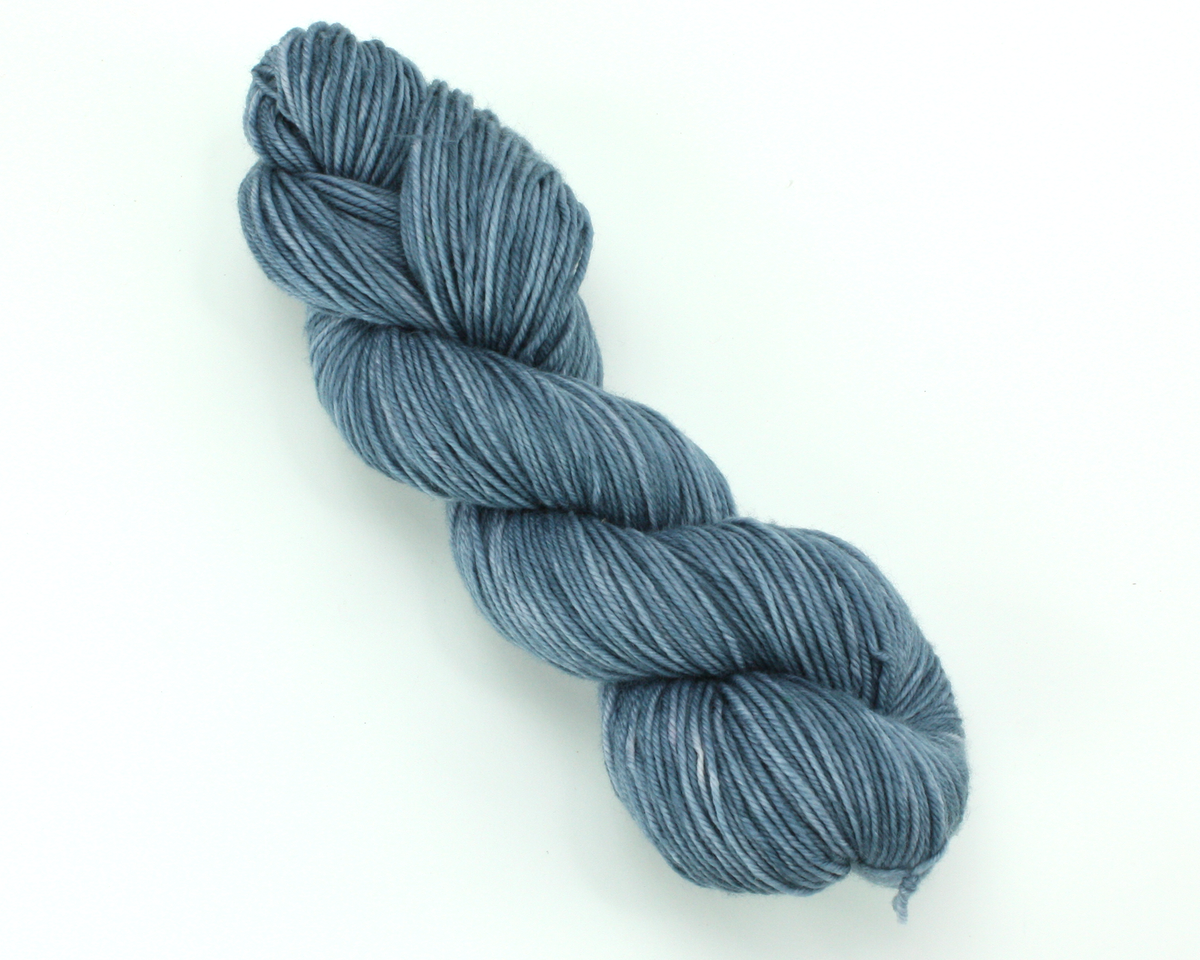 Products :: Hand dyed yarn, 100g white and blue speckled yarn, ready to  ship DK weight yarn, Someday, My Love