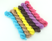 Load image into Gallery viewer, Mini Skein Beach Time  Fun—Set of 6—Hand-dyed yarn
