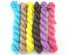 Load image into Gallery viewer, Mini Skein Beach Time  Fun—Set of 6—Hand-dyed yarn
