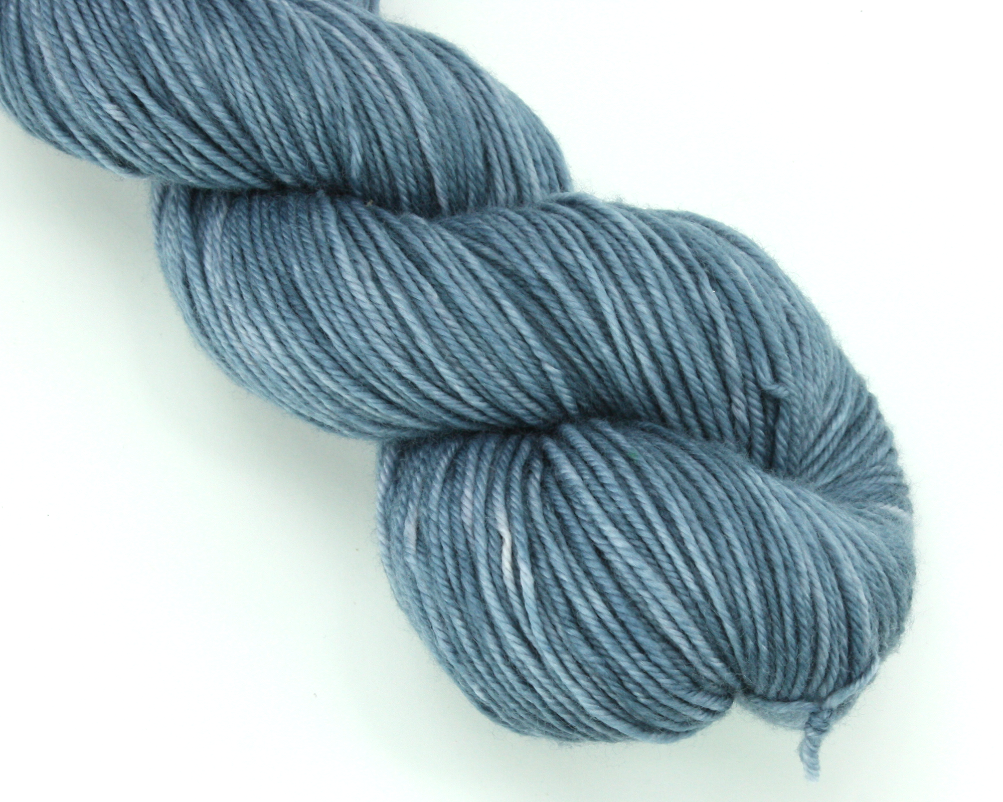 Products :: Hand dyed yarn, 100g white and blue speckled yarn, ready to  ship DK weight yarn, Someday, My Love